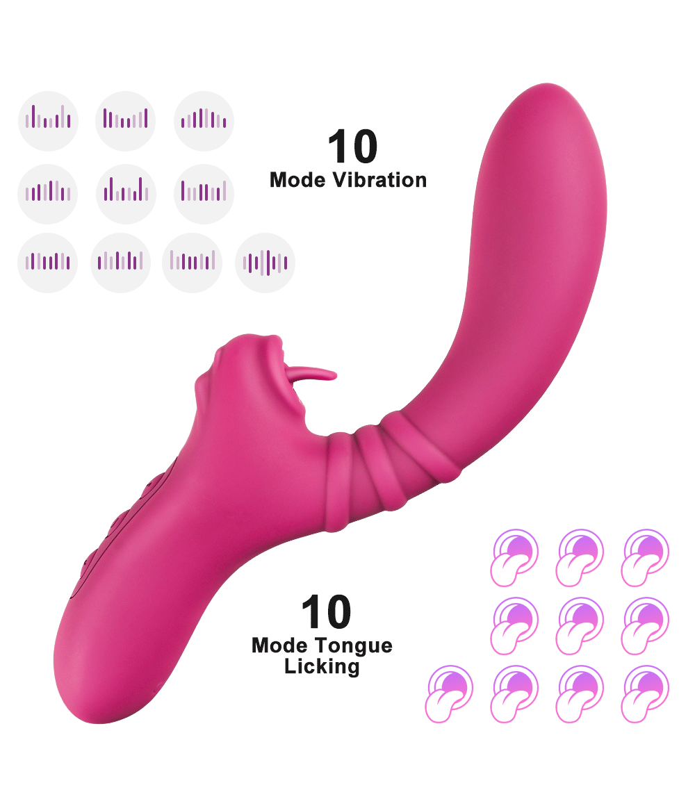 Vibrador Feminino Double Orgasm Rabbit Lick