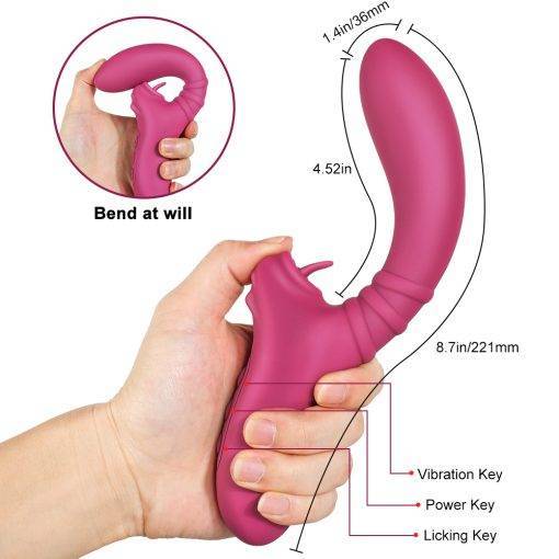 Vibrador Feminino Double Orgasm Rabbit Lick Vibradores