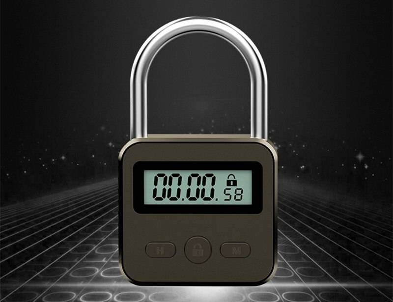 Bdsm que trava o temporizador eletrônico trava bondage gear metal