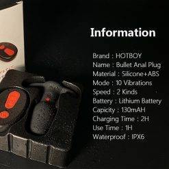 Bullet Anal Plug Mini Vibrador Controle Remoto Hotboy Inserção Plug anal