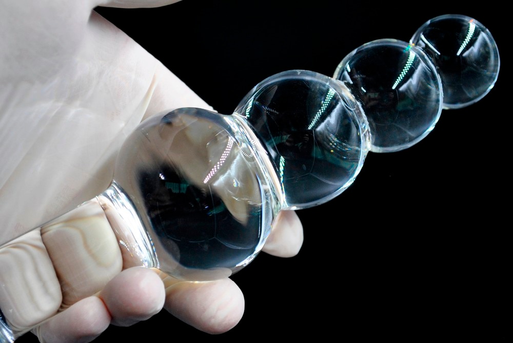 Grande pyrex vidro anal contas grandes bolas de cristal vibrador pênis bunda plug artificial pau masturbar adulto brinquedo do sexo para mulheres