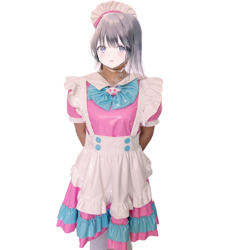 Roupa do pvc do fetiche do lolita do traje do plutônio do traje da bondage de ddlg com fechamento