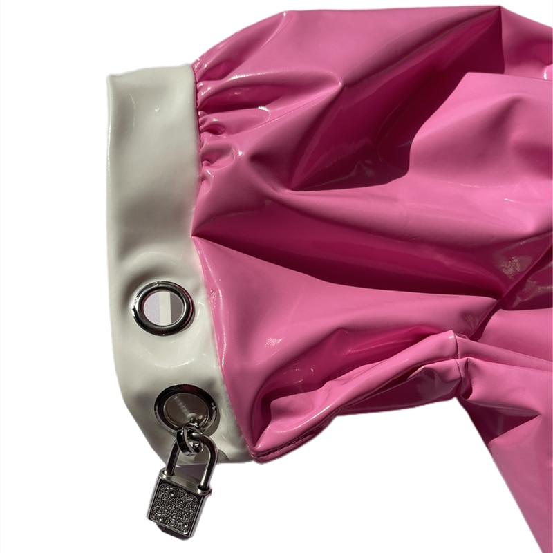 Roupa do pvc do fetiche do lolita do traje do plutônio do traje da bondage de ddlg com fechamento