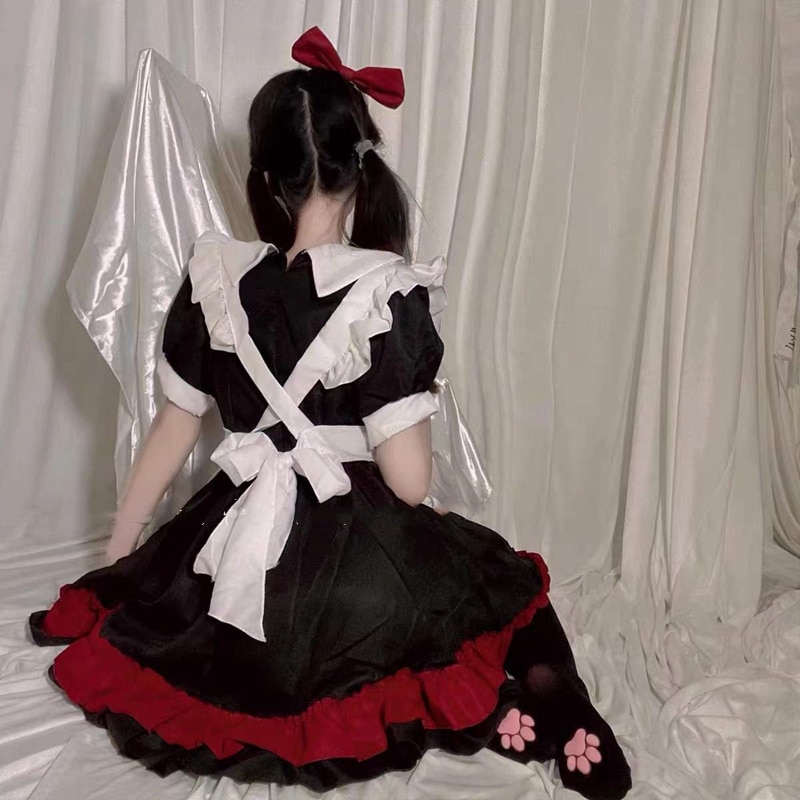 Ddlg/abdl restrição outfit lockable lolita vestido com bloqueio anklecuffs colarinho sexy traje para mulher mais tamanho amante masculino