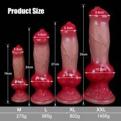 2022 enorme pequeno grande nó cão vibrador com ventosa para as mulheres brinquedos sexy animal lobo vibradores anal plug silicone sex shop 18 novo Inserção