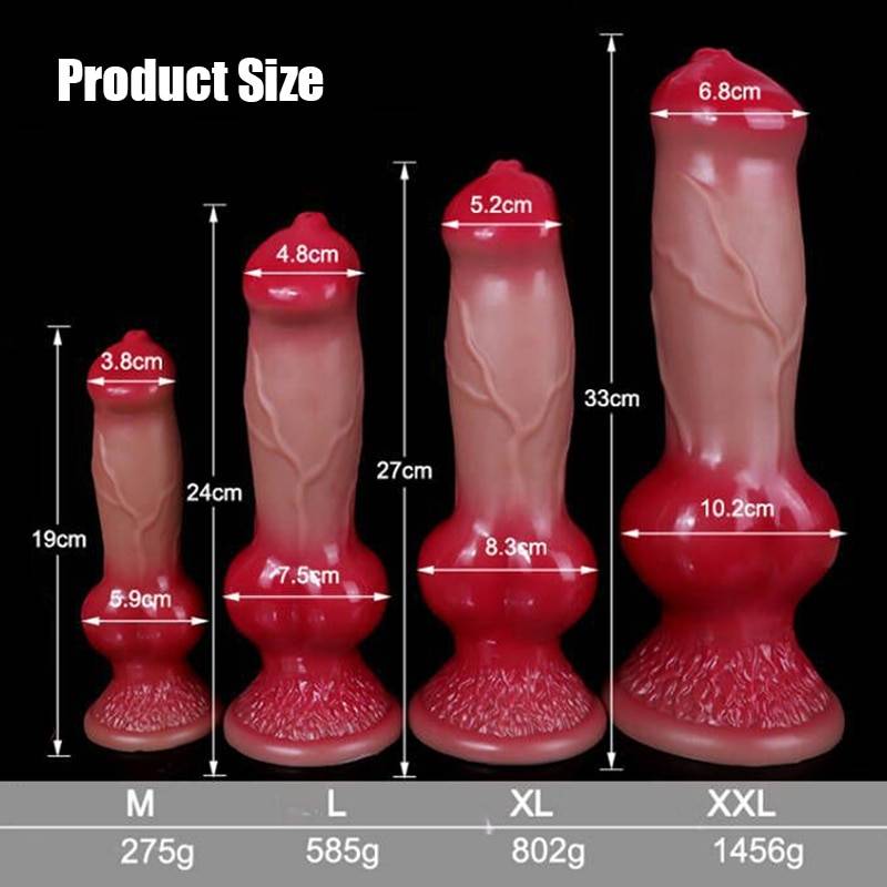 2022 enorme pequeno grande nó cão vibrador com ventosa para as mulheres brinquedos sexy animal lobo vibradores anal plug silicone sex shop 18 novo