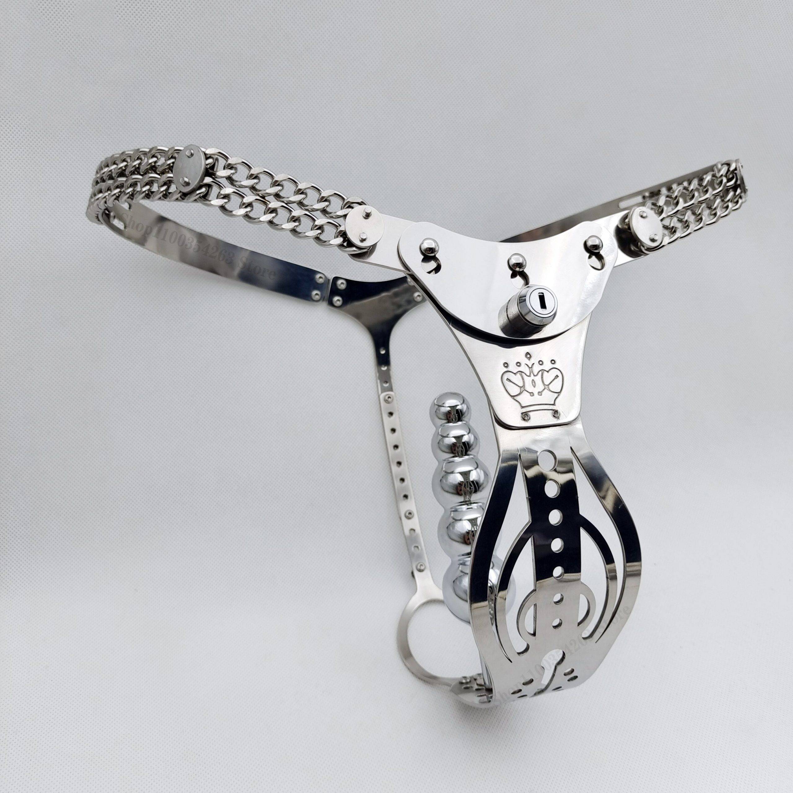 2022 oco para fora 316 aço inoxidável feminino cinto de castidade anal plug + vagina plug dildo masturbator cinta em calças dispositivo de castidade