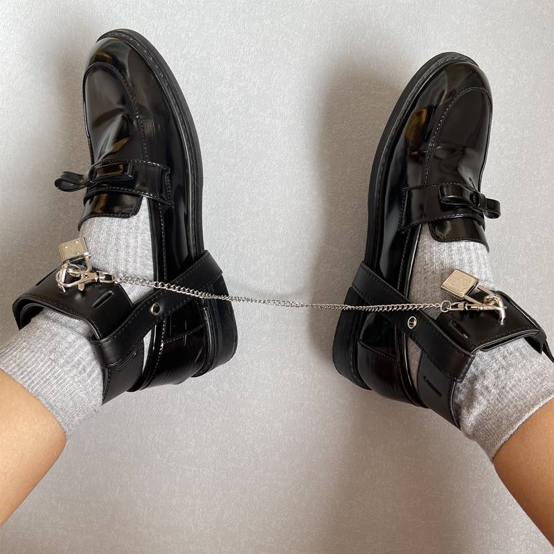 Ddlg/abdl restrição outfit lockable lolita vestido com bloqueio anklecuffs colarinho sexy traje para mulher mais tamanho amante masculino