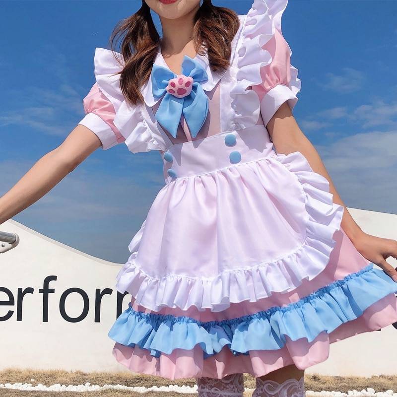 Ddlg/abdl restrição outfit lockable lolita vestido com bloqueio anklecuffs colarinho sexy traje para mulher mais tamanho amante masculino