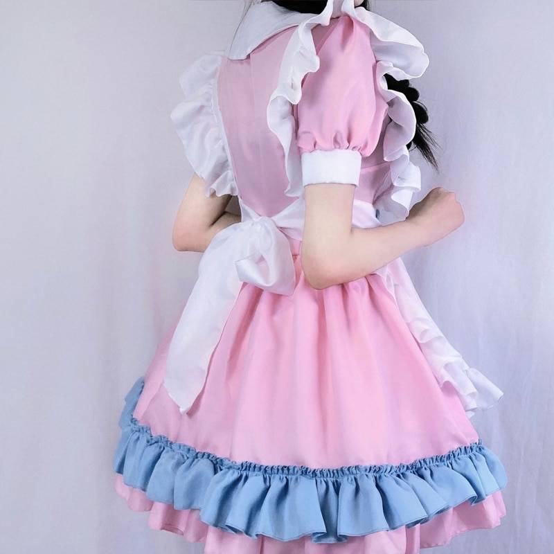 Ddlg/abdl restrição outfit lockable lolita vestido com bloqueio anklecuffs colarinho sexy traje para mulher mais tamanho amante masculino