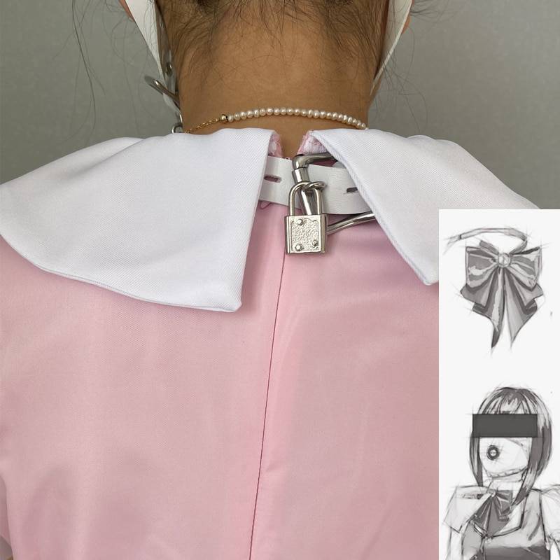 Ddlg/abdl restrição outfit lockable lolita vestido com bloqueio anklecuffs colarinho sexy traje para mulher mais tamanho amante masculino