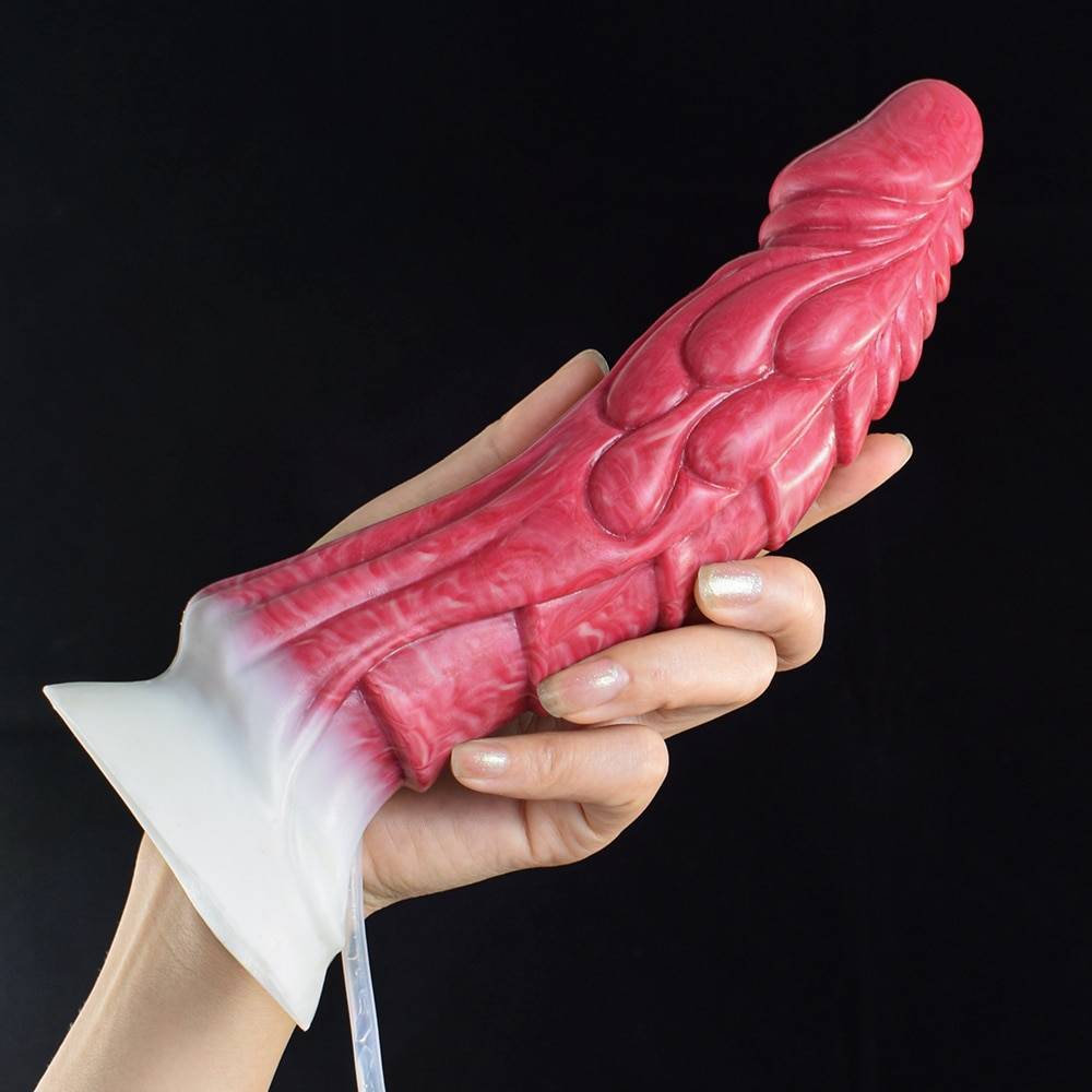 Dildo com nervuras da ejaculação de faak com função líquida do pulverizador do otário que esguicha o pênis curvado multi cor anal plug g-ponto estimular