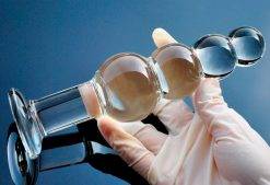 Grande pyrex vidro anal contas grandes bolas de cristal vibrador pênis bunda plug artificial pau masturbar adulto brinquedo do sexo para mulheres Inserção