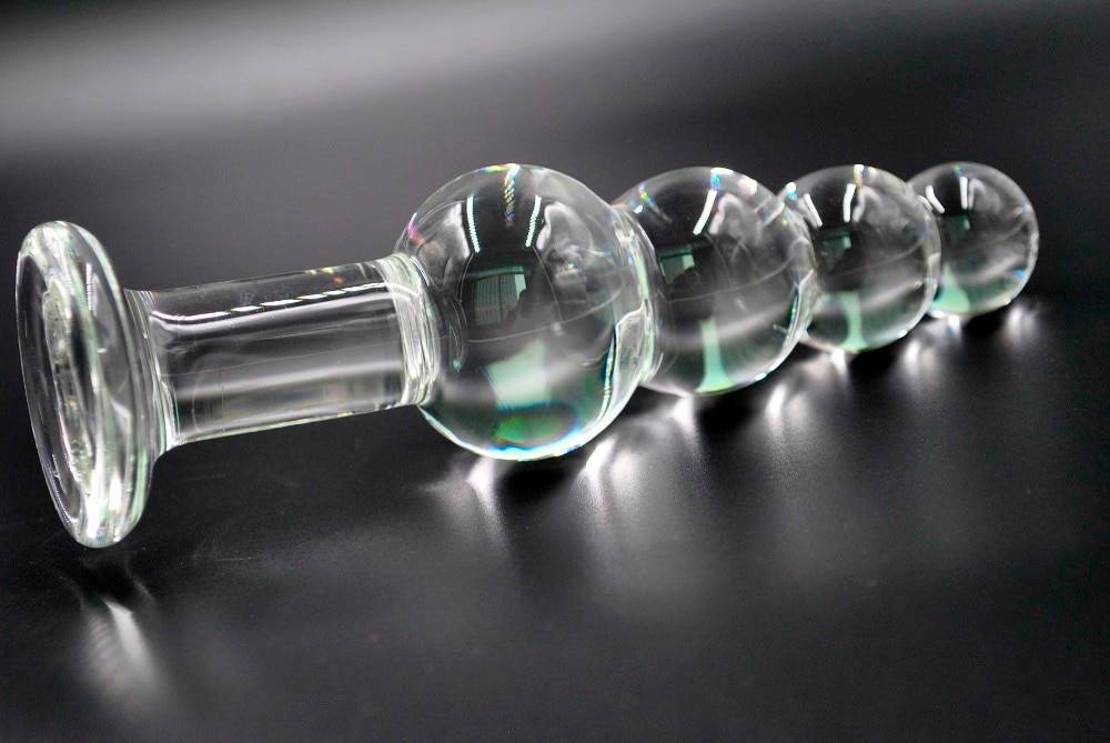 Grande pyrex vidro anal contas grandes bolas de cristal vibrador pênis bunda plug artificial pau masturbar adulto brinquedo do sexo para mulheres
