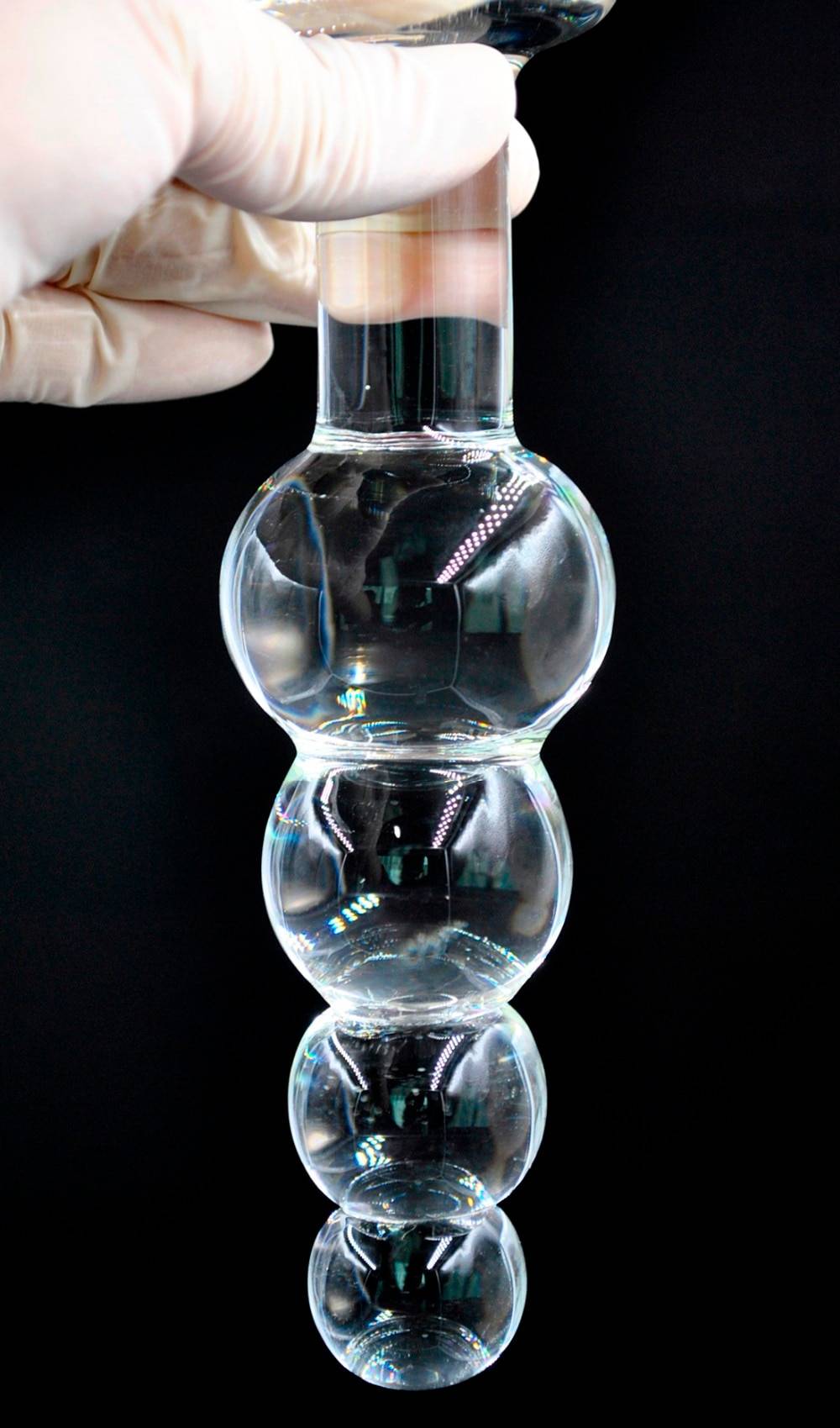 Grande pyrex vidro anal contas grandes bolas de cristal vibrador pênis bunda plug artificial pau masturbar adulto brinquedo do sexo para mulheres