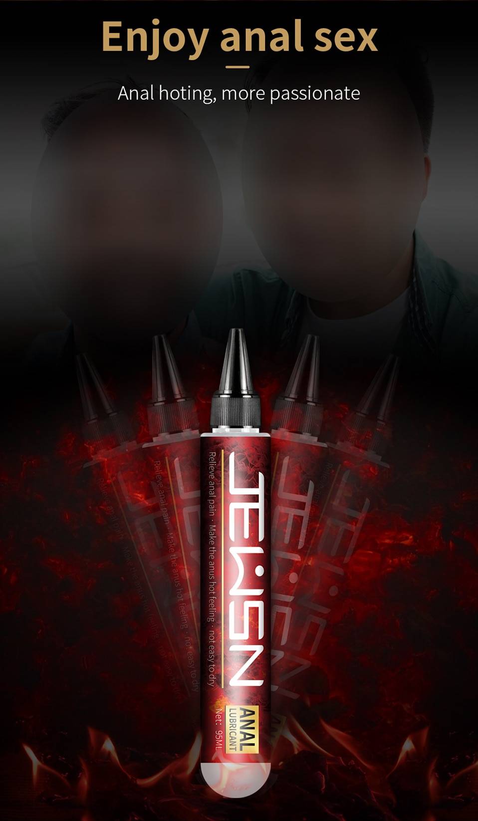 Jeusn anal graxa sexo lubrificante anal base analgésico quente lubrificante e alívio da dor anti-dor sexo anal casais de óleo vibrador vibrador sexo