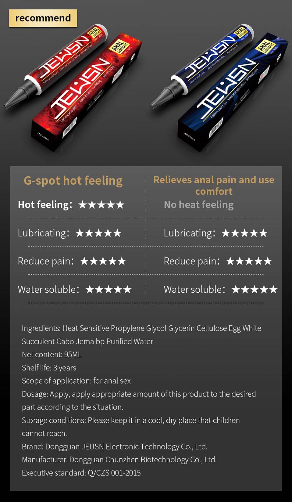 Jeusn anal graxa sexo lubrificante anal base analgésico quente lubrificante e alívio da dor anti-dor sexo anal casais de óleo vibrador vibrador sexo