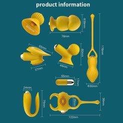 Leten-pezón estimulador de clítoris, 7 estilos, punto G, Vagina, consolador Anal, anillo vibrador para pene, juguetes sexuales para mujeres y parejas Vibradores