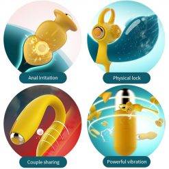 Leten-pezón estimulador de clítoris, 7 estilos, punto G, Vagina, consolador Anal, anillo vibrador para pene, juguetes sexuales para mujeres y parejas Vibradores