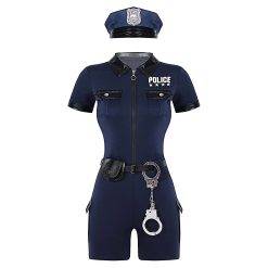 Macacão Feminino Fantasia de Policial Vestuário