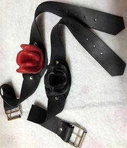 Mordaça bdsm e bondage para adultos, brinquedos sexuais para casais e boca, látex preto/vermelho, bola dilatadora e macio BDSM Mordaça