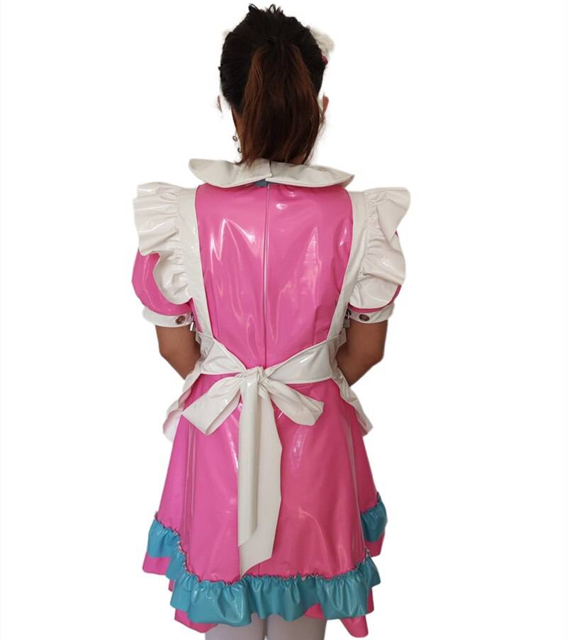 Roupa do pvc do fetiche do lolita do traje do plutônio do traje da bondage de ddlg com fechamento