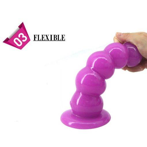 Sex Shop Super Huge Dildo ventosa Talão Forma Embalado Butt Plug Anal Bola Massagem Pênis Erótico Adulto Jogo Do Sexo brinquedos Para As Mulheres Inserção