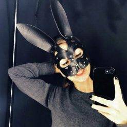 Sexo adulto produtos sm brinquedo sexo bdsm máscara sexy coelho restrição capa máscara halloween máscaras cosplay mordaça adulto jogos Vestuário