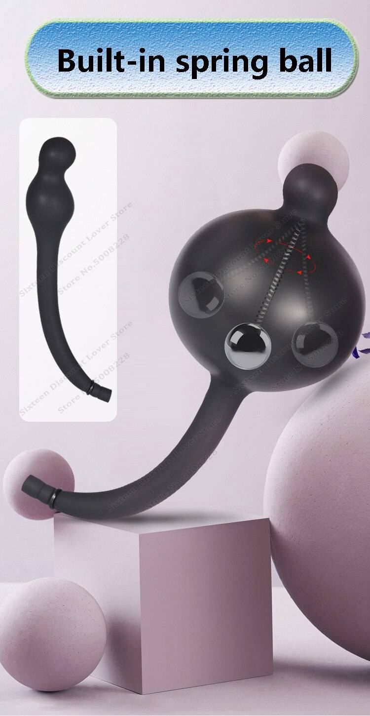 Silicone inflável anal plug enormes bolas buttplug vagina bunda expansão próstata massageador anal sexo brinquedos para homens mulher gay produto