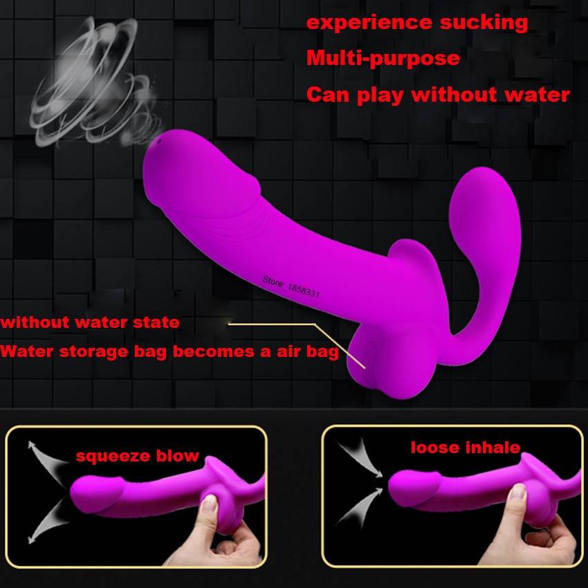 Vibrador Feminino Strapless Squirting E-Shock Double End