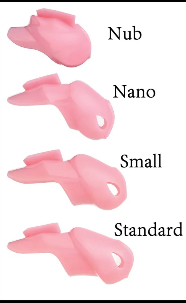 Quatro modelos da gaiola em resina transparente, lado a lado