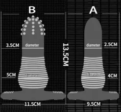 Medidas dos dois modelos: 13,5 cm de altura, corpo de 4 e 5 cm, base de 9,5 e 11,5 cm