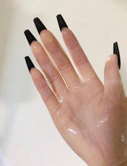 Crossdress homem para mulher óleo brilhante transparente super fino látex zentai puro fetiche cosplay kigurumi luvas com longo prego Jogos Adultos