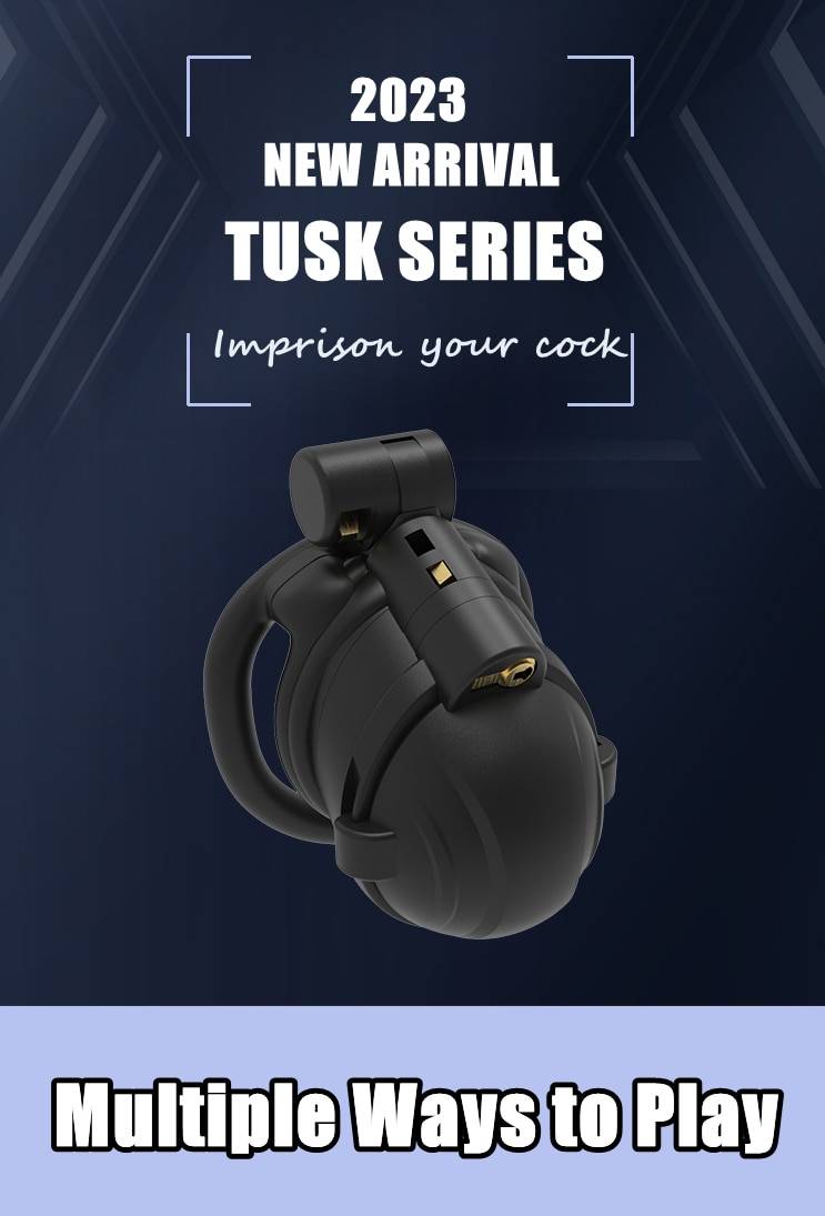 2023 novo design tusk removível slide tampa humanizado galo gaiola dispositivo de castidade masculino 2 tipos pênis anéis disponíveis adultos brinquedos sexuais