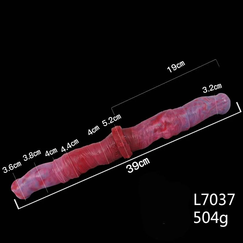 Medidas do dildo duplo modelo 7037: 39 cm e 504 g