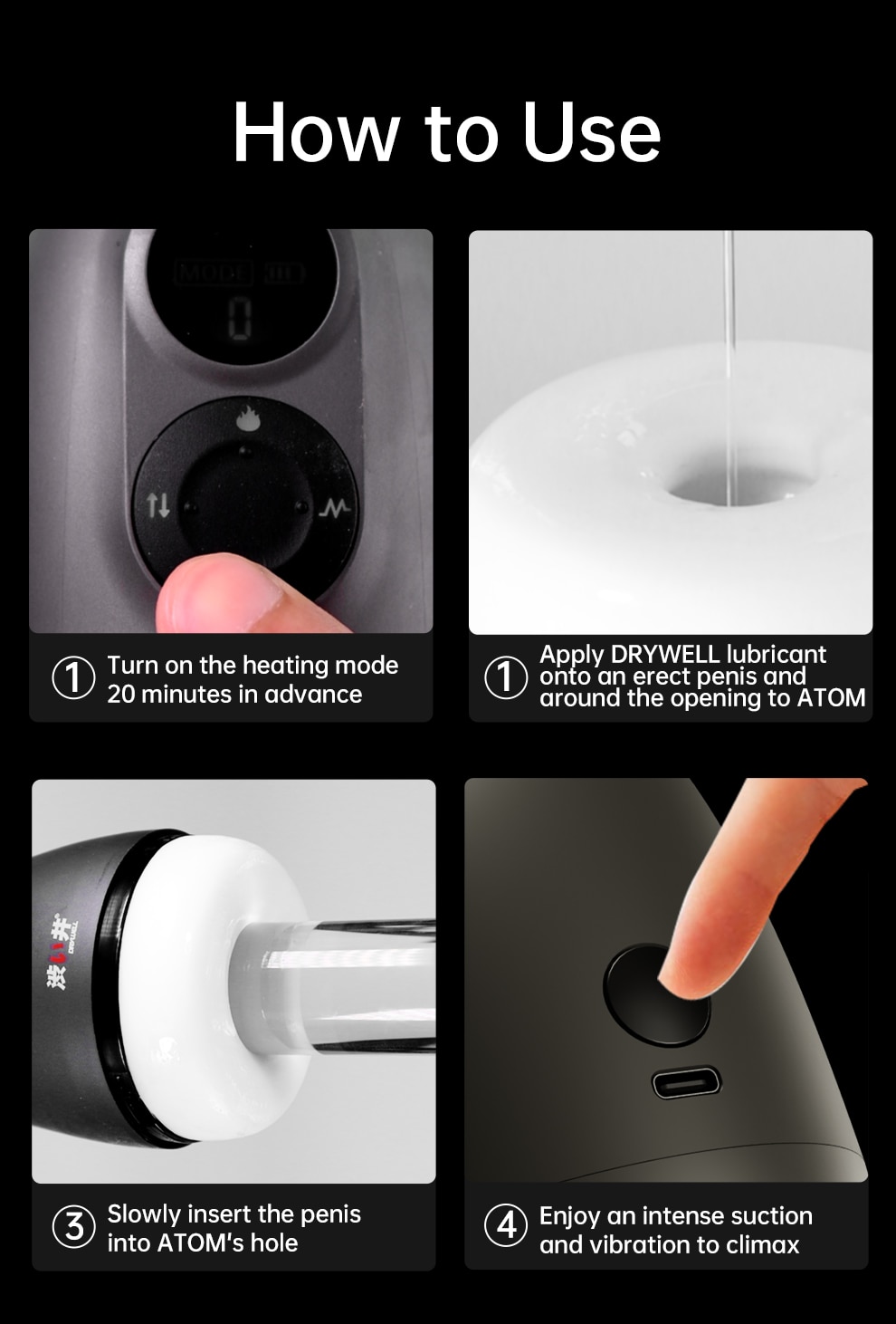 DRYWELL Robô sexual inteligente para homens Sucção de sexo oral a vácuo Masturbador Automático Masculino 9 modos de sucção e 9 modos de vibração e 1 modo de reforço Função de aquecimento e gemidos reais da dama