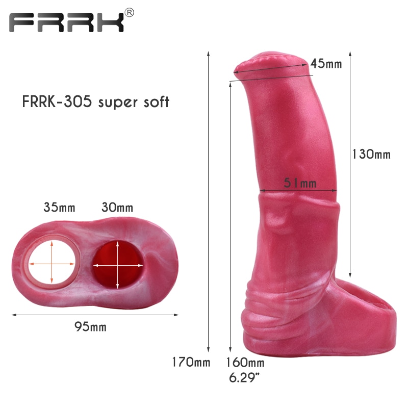 FRRK Capa Peniana Silicone Cavalo Cock Sleeve