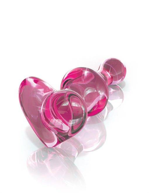 Coração quente rosa preto grande pyrex cristal de vidro enorme contas anal plug bunda vibrador falso pênis brinquedo sexual para homens Inserção
