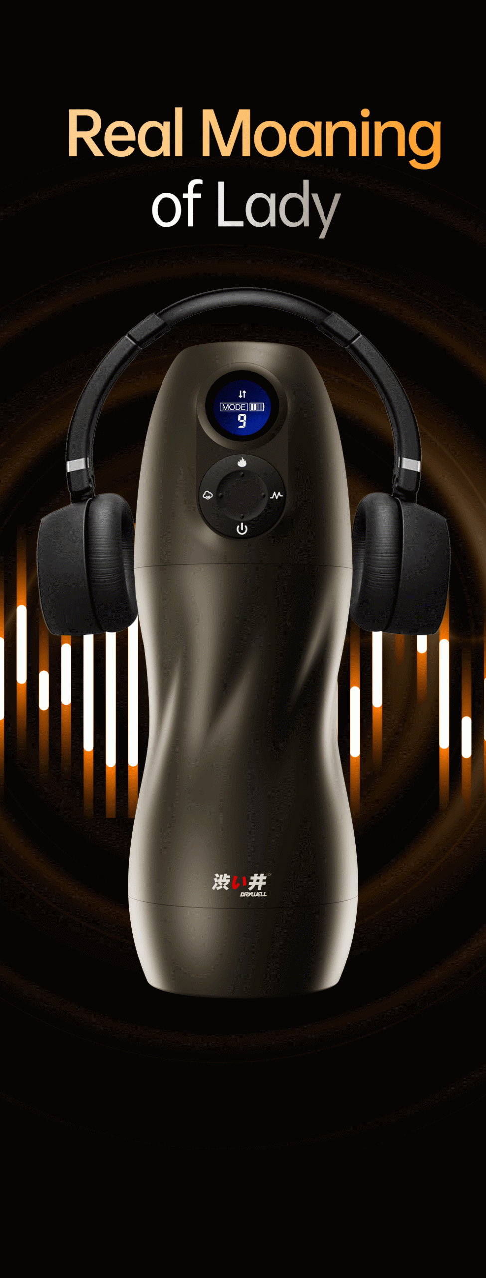 DRYWELL Robô sexual inteligente para homens Sucção de sexo oral a vácuo Masturbador Automático Masculino 9 modos de sucção e 9 modos de vibração e 1 modo de reforço Função de aquecimento e gemidos reais da dama