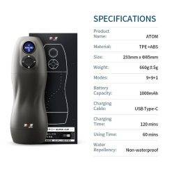 DRYWELL Robô sexual inteligente para homens Sucção de sexo oral a vácuo Masturbador Automático Masculino 9 modos de sucção e 9 modos de vibração e 1 modo de reforço Função de aquecimento e gemidos reais da dama Jogos Adultos