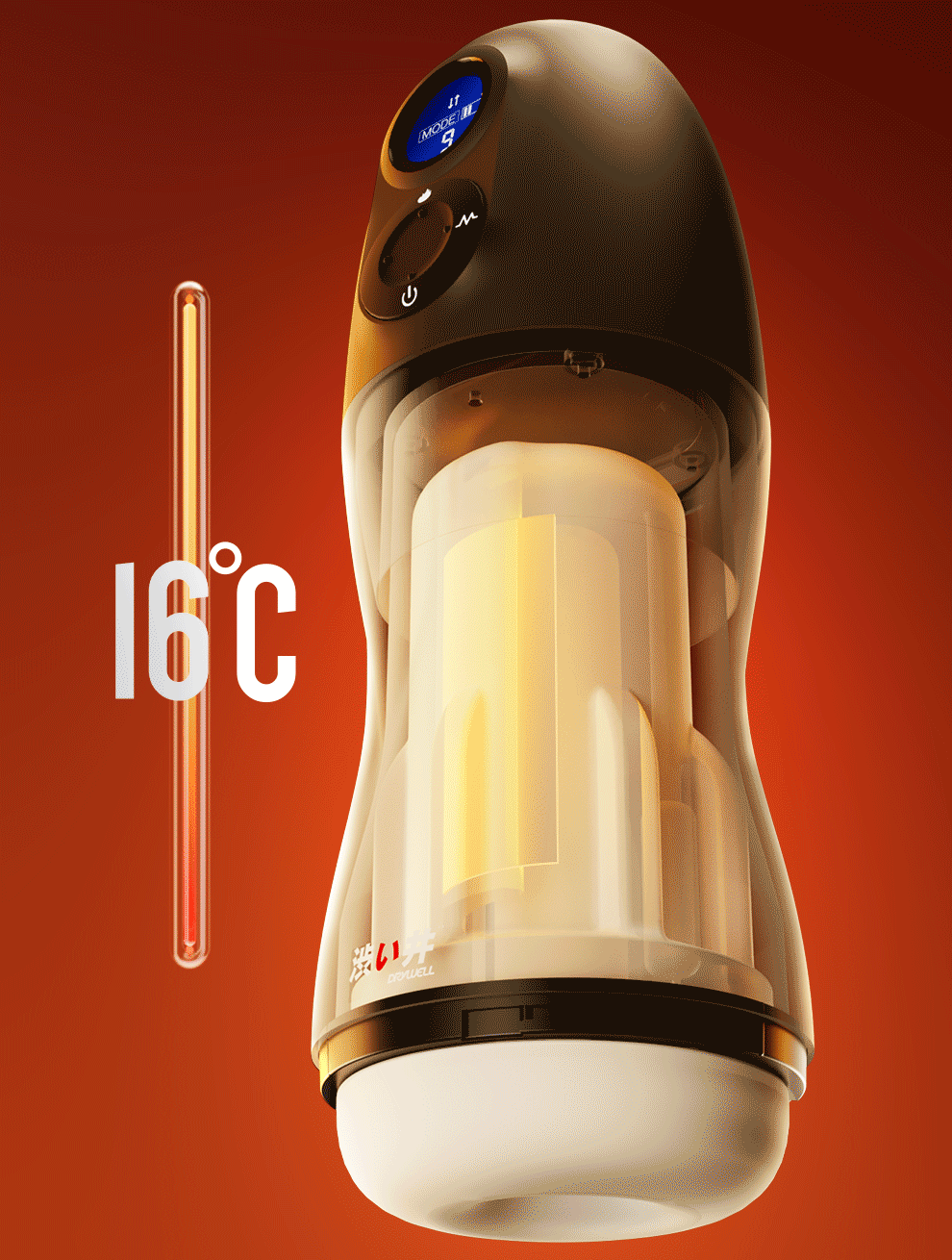 DRYWELL Robô sexual inteligente para homens Sucção de sexo oral a vácuo Masturbador Automático Masculino 9 modos de sucção e 9 modos de vibração e 1 modo de reforço Função de aquecimento e gemidos reais da dama