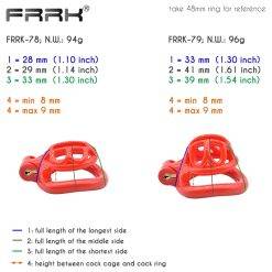 Frrk 2022 nova gaiola de castidade para homem masculino bondage dispositivo kit resina pênis anéis bdsm adultos casal sexo brinquedos Cintos de Castidade