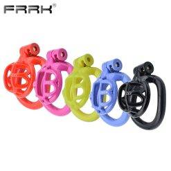 Frrk 2022 nova gaiola de castidade para homem masculino bondage dispositivo kit resina pênis anéis bdsm adultos casal sexo brinquedos Cintos de Castidade