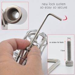 Frrk bdsm sexo brinquedos para adultos 18 homens metal masculino castidade galo gaiola com parafuso para bloquear pau pênis de aço anéis erótico loja sexual Cintos de Castidade