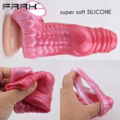 Frrk fantasia animal vibrador pênis manga cavalo galo bainha cão nó pau extensor dragão ampliação adulto brinquedos sexuais para homem Jogos Adultos