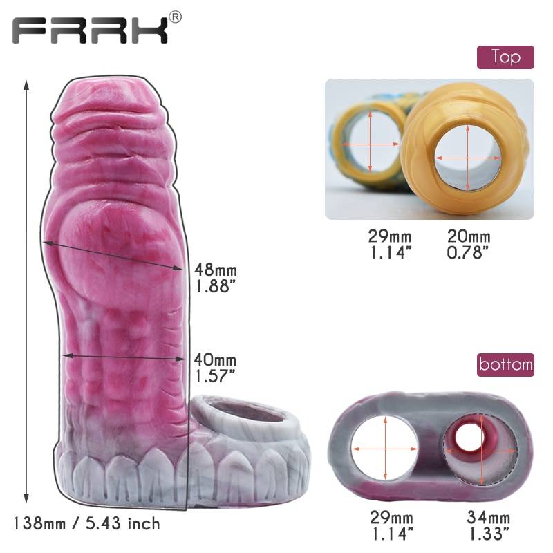 FRRK Capa Peniana Silicone Cavalo Cock Sleeve