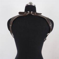 Uyee punk moda pu suspensórios de couro para homens camisa calças fivela cintos ajustáveis correias colete cintas arnês rave fetiche Vestuário