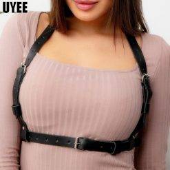 Uyee sexy porn underwear feminino arnês corpo bondage lingerie couro do plutônio punk ligas gótico espada cinto fetiche usar rave roupas Vestuário