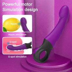 Vibrador poderoso do ponto de g para a mulher clitóris estimulador massageador masturbador feminino vibrador brinquedos sexuais para adultos 18 Vibradores