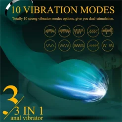Ponta do vibrador 3 em 1 com 10 modos de vibração